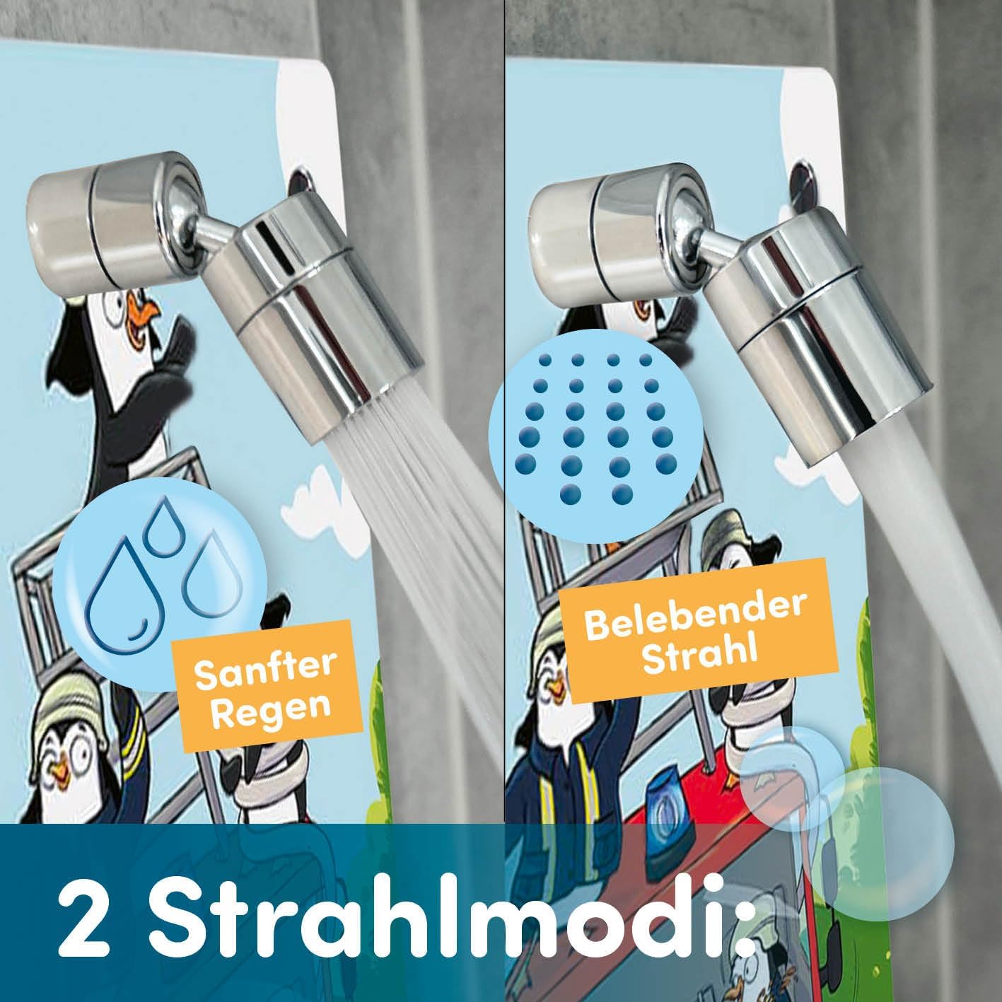 fredis Kinderdusche Dino Set mit Duschkopf Kinder Dusche Pirat ohne Bohren