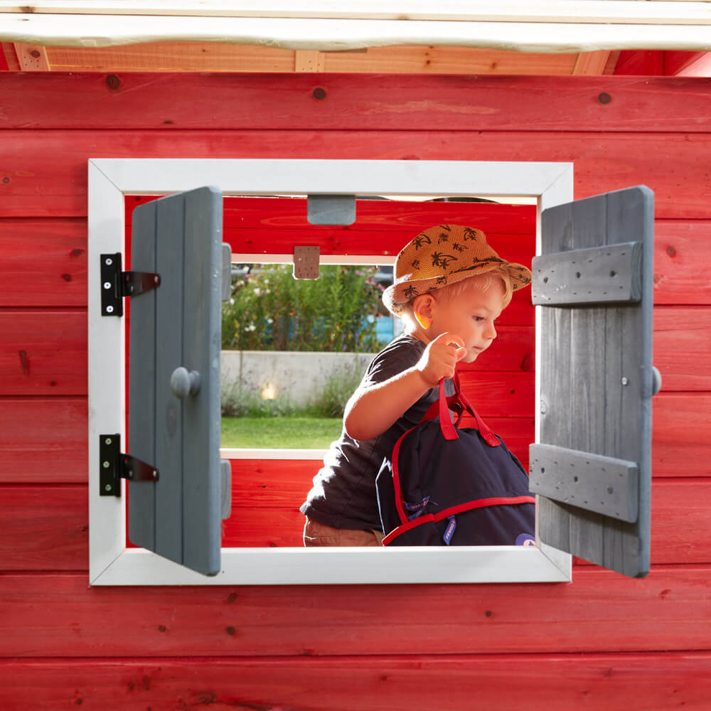 Holz Gartenhäuschen Lotti rot Schwedenhaus Kinder Spielhaus Gartenhaus Holzhaus