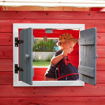 Holz Gartenhäuschen Lotti rot Schwedenhaus Kinder Spielhaus Gartenhaus Holzhaus