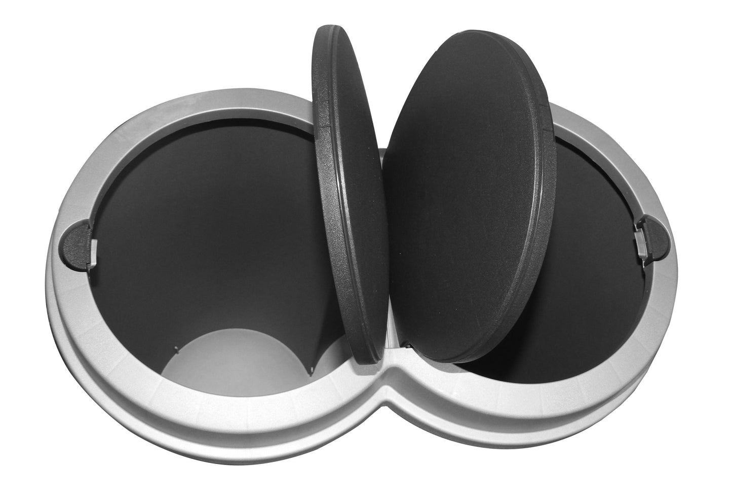 Duo Bin Abfalleimer 50l Müll Abfall Eimer 2x 25l Müllbehälter Mülltrennung grau