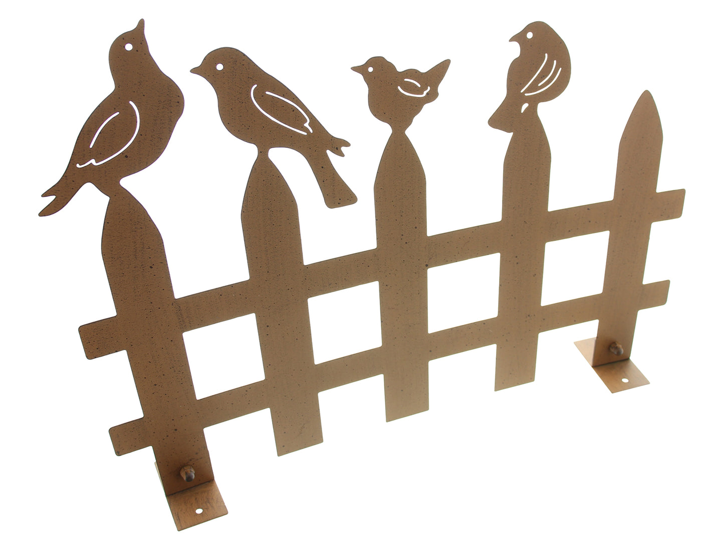 Metall Dekozaun Vögel Garten Steckzaun Deko Rostoptik Beetumrandung Rost Zaun