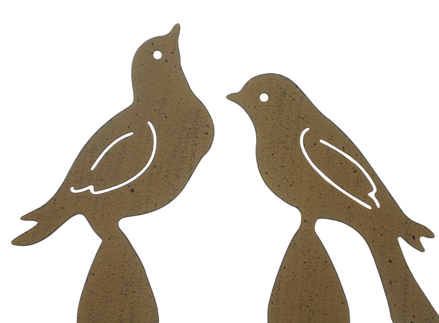 Metall Dekozaun Vögel Garten Steckzaun Deko Rostoptik Beetumrandung Rost Zaun