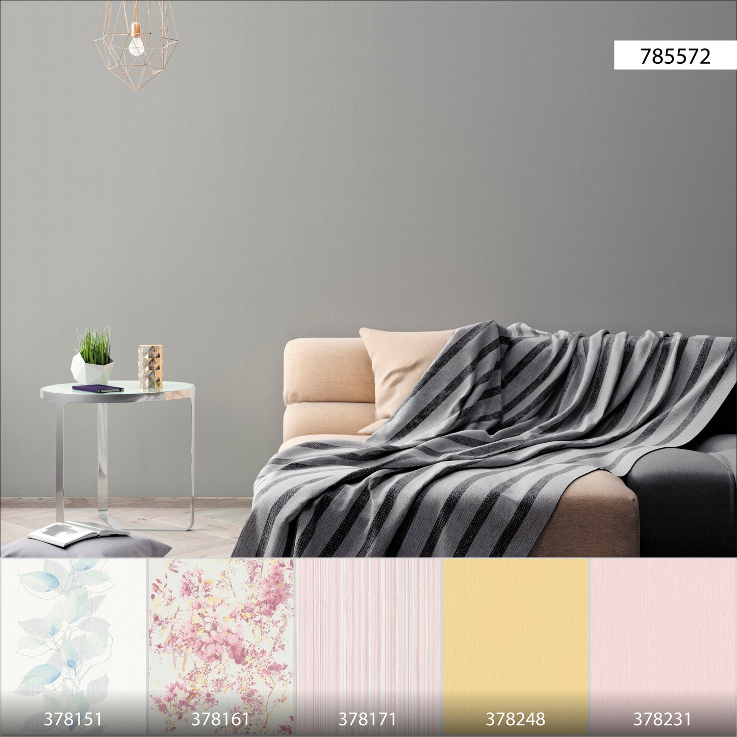 A.S. Création Uni Tapete Grau 785572 Wandtapete Vliestapete Unis Vinyl Rolle