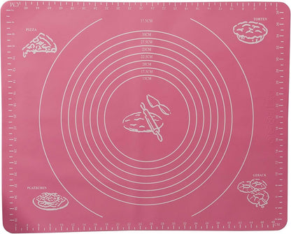 Oxid7 Silikonbackmatte 50x40cm pink Backmatte Matte Backen für Backofen