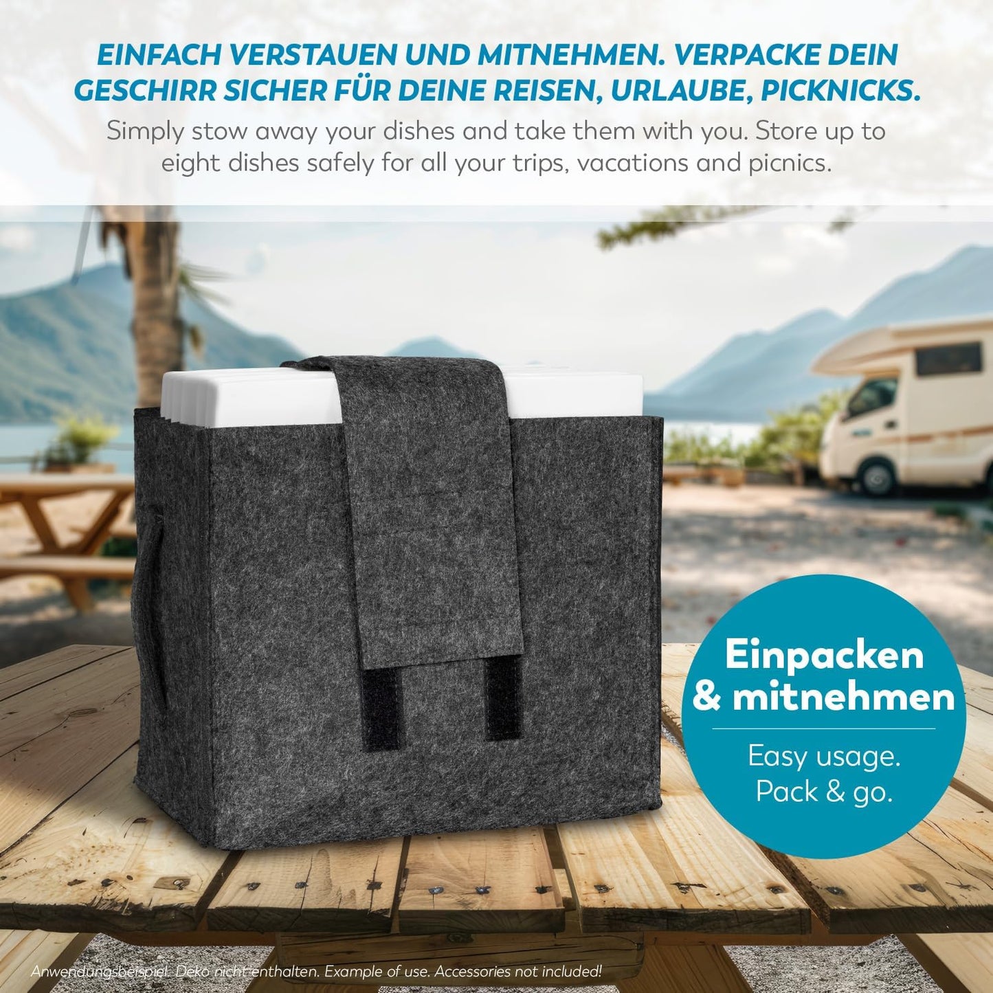 Rubberneck Filz Tellerhalter Camping Camper Van Geschirr Teller Aufbewahrung