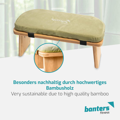 banters fitness Meditationsbank Bambus Bank Hocker Meditation Gebetsbank Yoga
