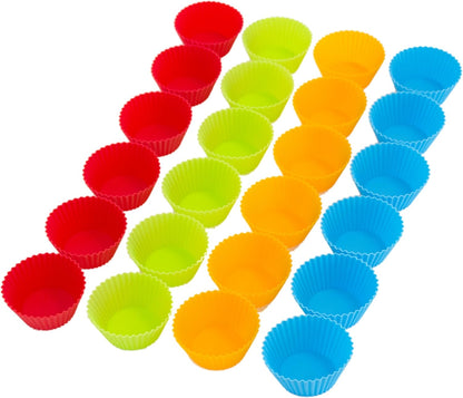 Oxid7 24 Muffinformen Silikon Cupcakeförmchen Muffin Form Backförmchen Förmchen