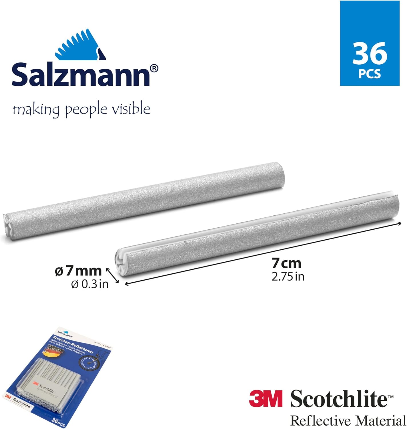 salzmann 3M Scotchlite  Speichenreflektoren - Verpackungseinheit: 36 Stück