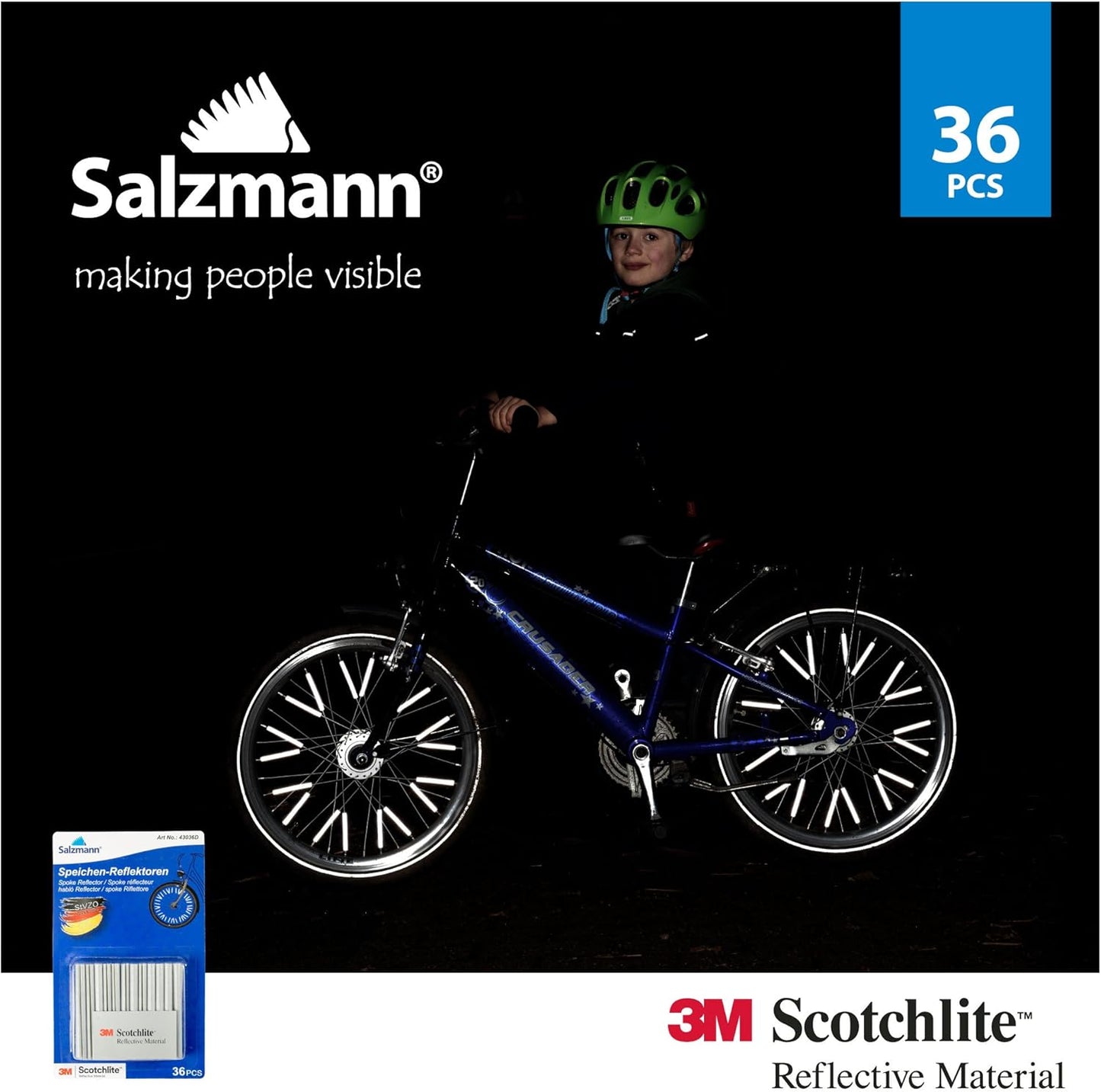 salzmann 3M Scotchlite  Speichenreflektoren - Verpackungseinheit: 36 Stück