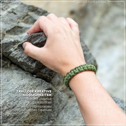 CAMPAIR Paracord Seil 100m reißfest dunkelgrün Fallschirmschnur Camping Leine