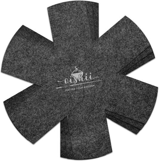 Oishii GuardMaster 3er Set Pfannenschutz dunkelgrau Schutz für Pfannen und Töpfe