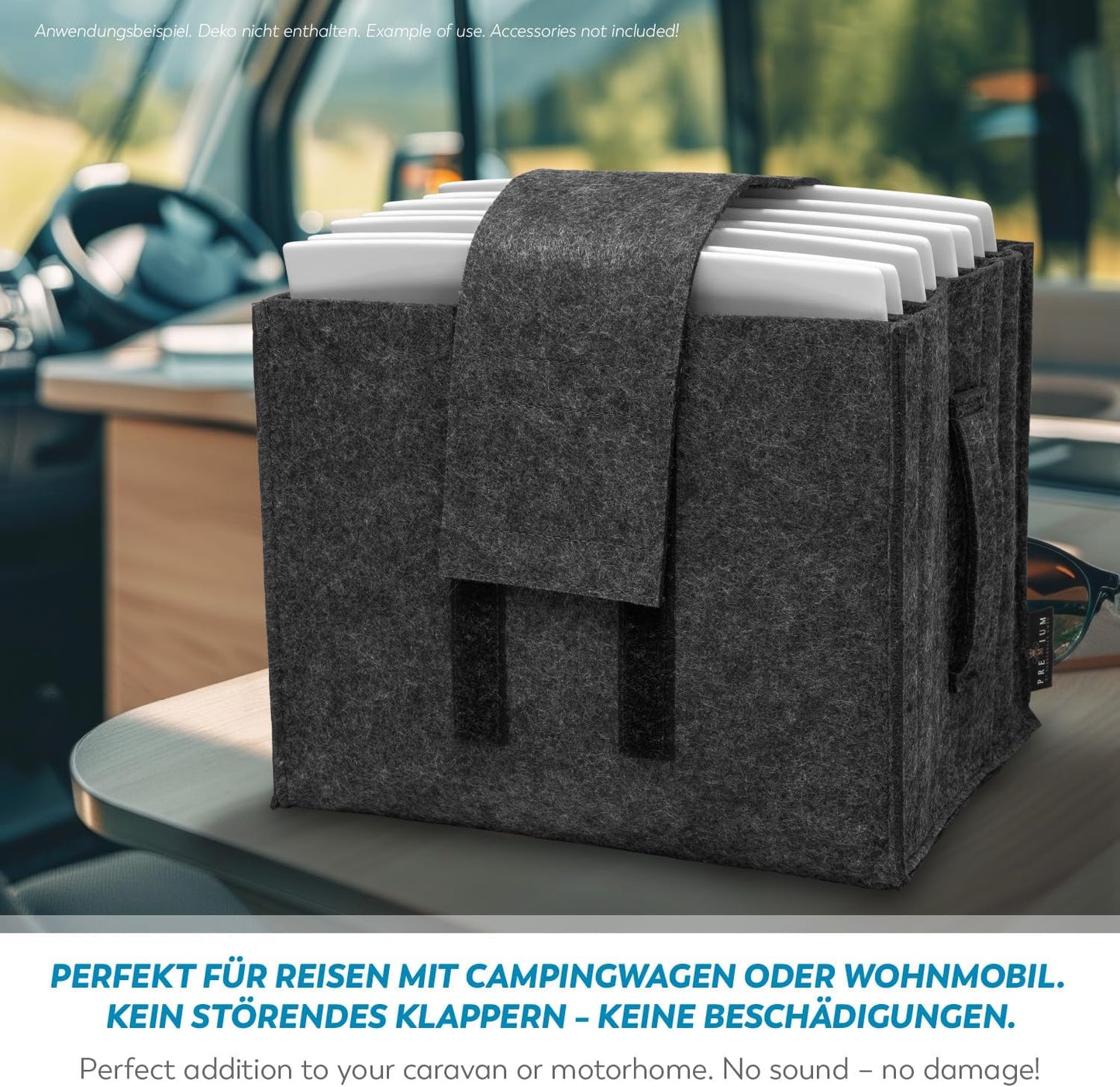 Rubberneck Filz Tellerhalter Camping Camper Van Geschirr Teller Aufbewahrung