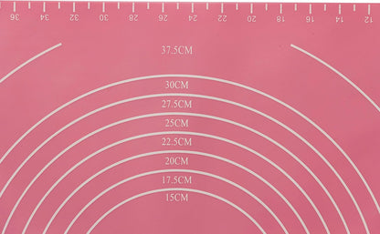 Oxid7 Silikonbackmatte 50x40cm pink Backmatte Matte Backen für Backofen