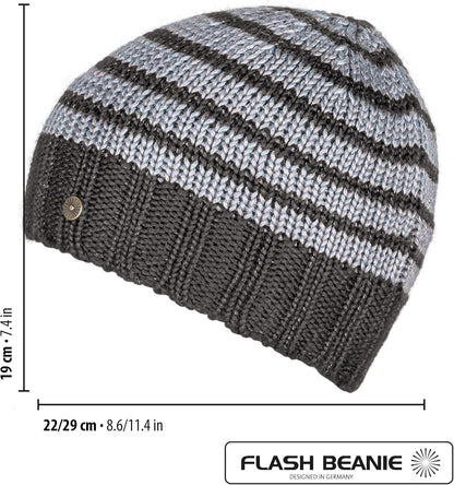 Rubberneck Flash Beanie Kinder Mütze grau Mütze Reflektoren gefüttert Fleece