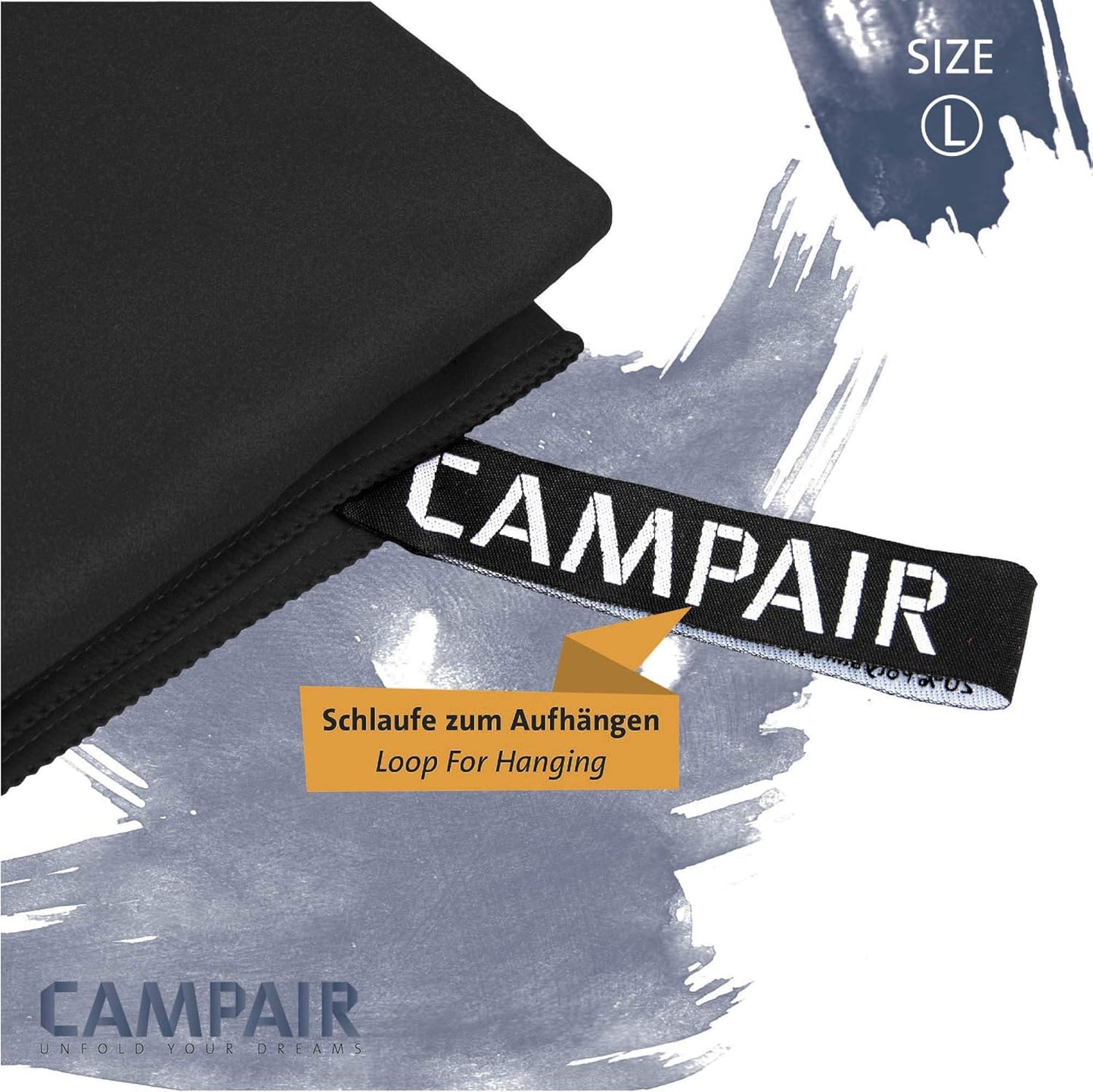 CampAir Mikrofaser Handtuch L Set 2 Stück Outdoor Sport Reisehandtuch 60x120cm