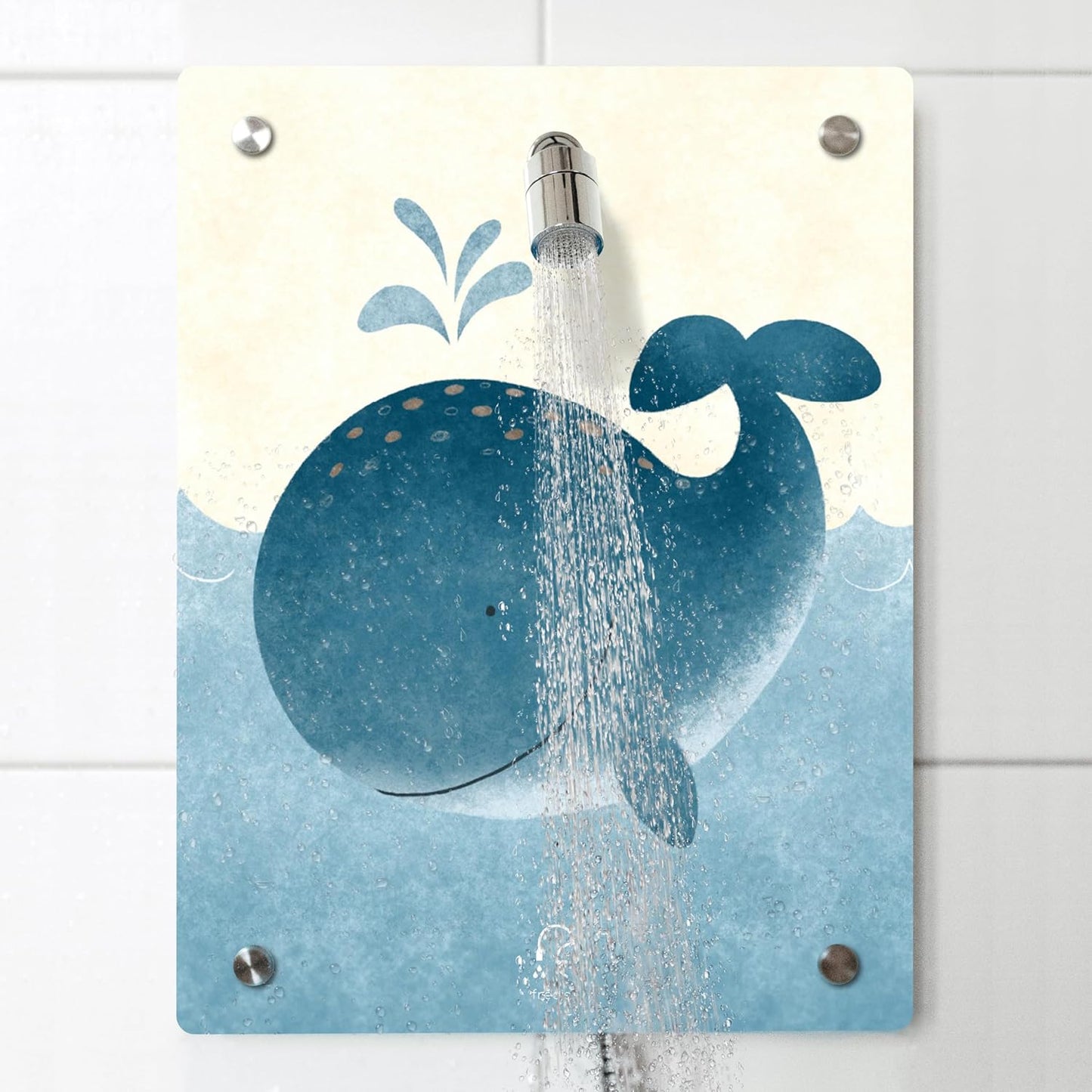 fredis Kinderdusche Wal Set mit Duschkopf Kinder Dusche Pirat ohne Bohren