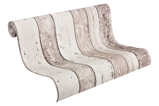 A.S. Création Holz Optik Vinyl Tapete Best of Wood`n Stone Braun Wandtapete