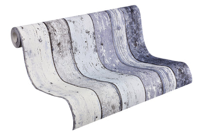 A.S. Création Holz Optik Vinyl Tapete Best of Wood`n Stone Blau Wandtapete