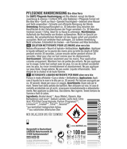 4x100ml Sante Naturkosmetik Pflegende Handreinigung vegan Pflege