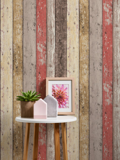 A.S. Création Holz Optik Vinyl Tapete Best of Wood`n Stone Braun Wandtapete