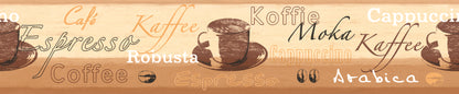 A.S. Création Küche Kaffee Vinyl Tapete Borte Bordüre Stick Ups beige Wandtapete