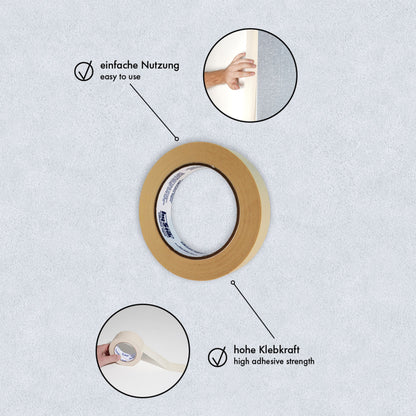 Kreppband 25 mm x 50 m Malerkrepp Abklebeband Abdeckband Klebeband