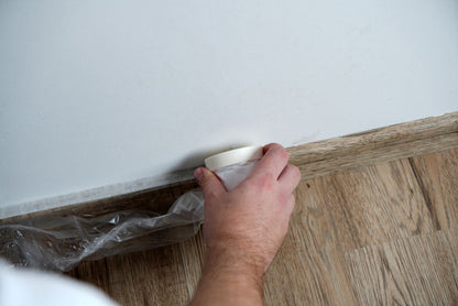 Kreppband 55 mm x 20 m + Abdeckfolie Malerkrepp Abklebeband Abdeckband Klebeband