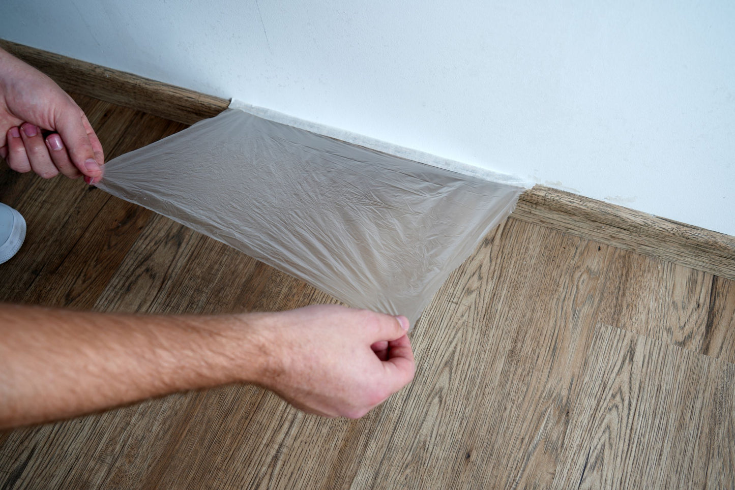 Kreppband 55 mm x 20 m + Abdeckfolie Malerkrepp Abklebeband Abdeckband Klebeband