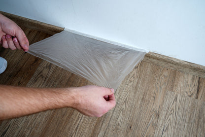 Kreppband 55 mm x 20 m + Abdeckfolie Malerkrepp Abklebeband Abdeckband Klebeband