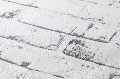 A.S. Création Vinyl Tapete Best of Wood`n Stone Steine Mauer Grau Wandtapete