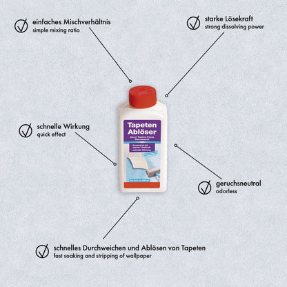 Tapetenablöser 250 ml Tapetenentferner Rauhfaserablöser Tapeten Löser Tapete