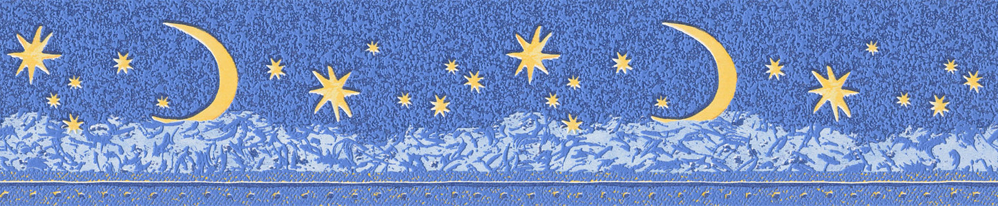 A.S. Création mit Sternen Blau 911612 Wandtapete Papier Rolle Borte Bordüre