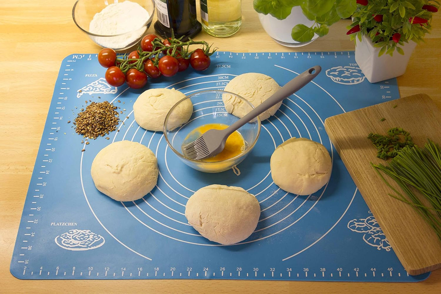 Oxid7 Silikonbackmatte 50x40cm pink Backmatte Matte Backen für Backofen