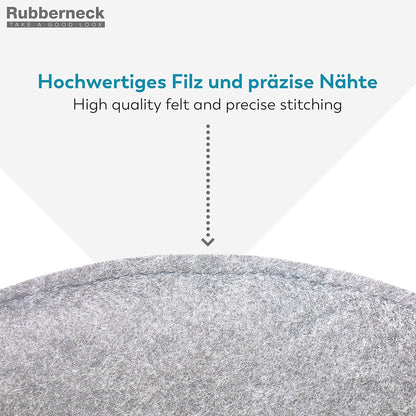 8x Rubberneck Filz Sitzkissen Stuhlkissen Filzkissen Kissen rund hellgrau