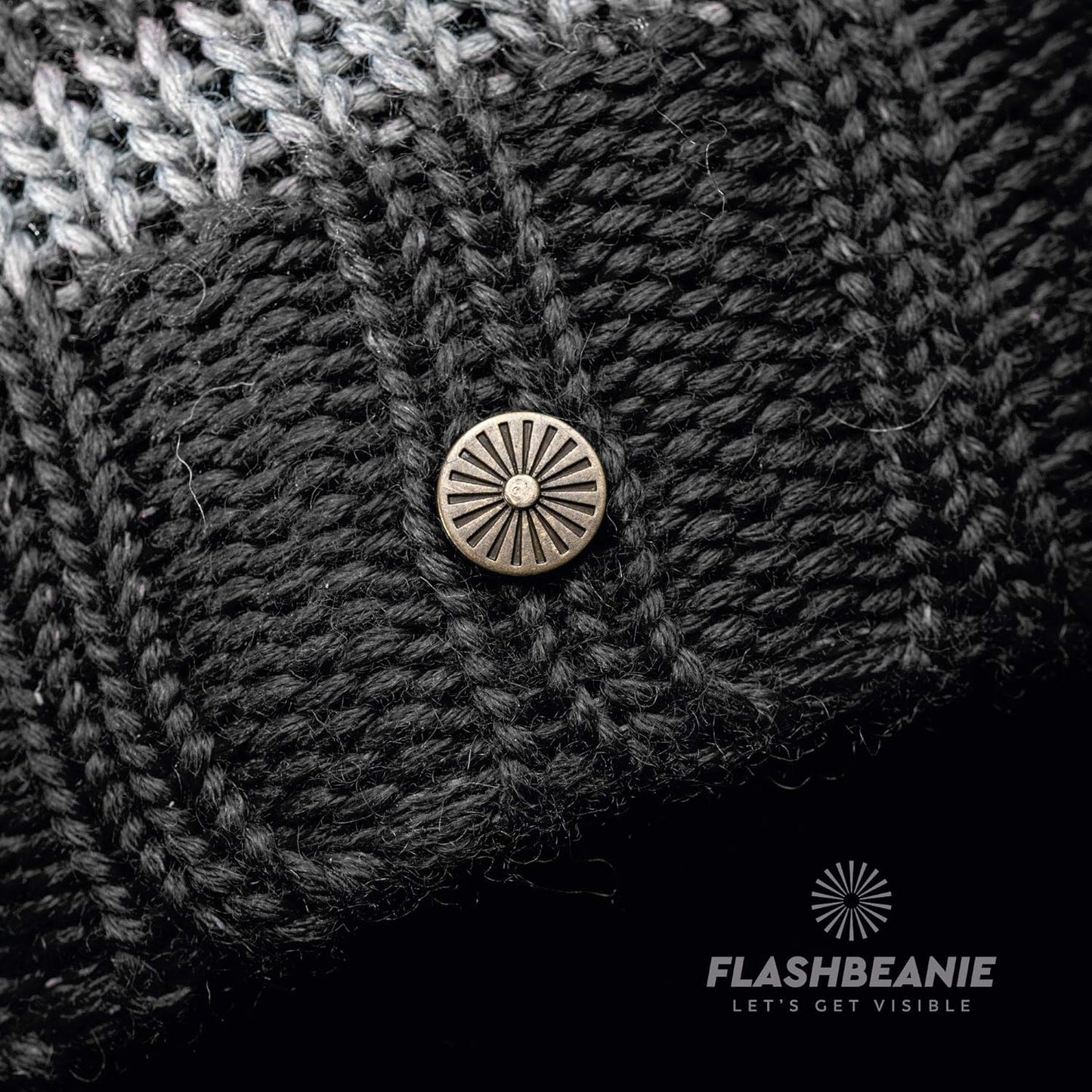 Rubberneck Flash Beanie Kinder Mütze grau Mütze Reflektoren gefüttert Fleece