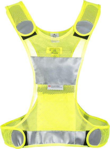 Salzmann Neon Laufweste mit LED Licht Scotchlite Reflektoren Weste Joggen Laufen