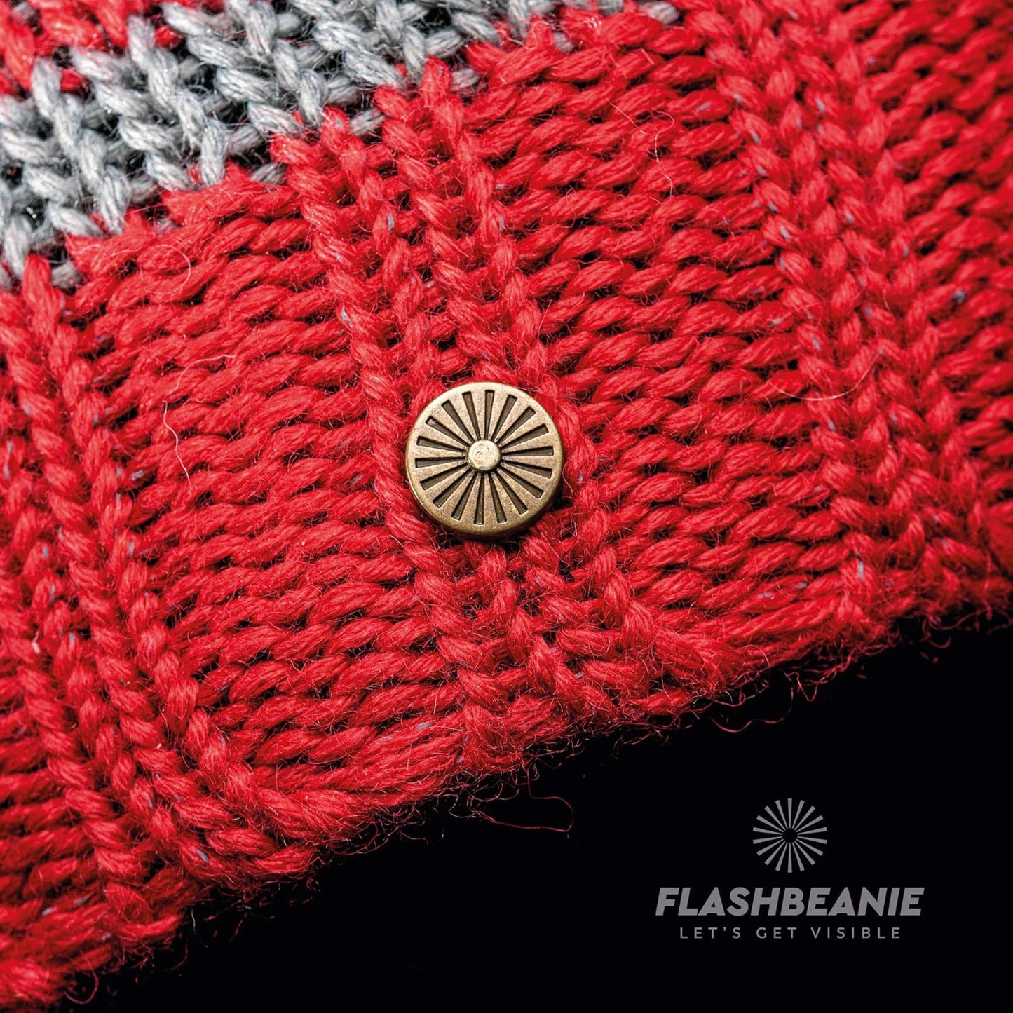 Rubberneck Flash Beanie Kinder Mütze rot Mütze Reflektoren gefüttert Fleece