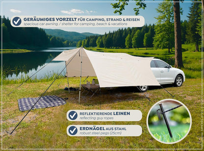 CampAir Auto Keder Vorzelt Markise Sonnensegel UV50+ PKW Van Bus Busse Vans