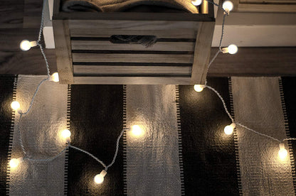 50er LED Party Lichterkette m. Timer Außen Innen Garten Outdoor Biergarten Licht