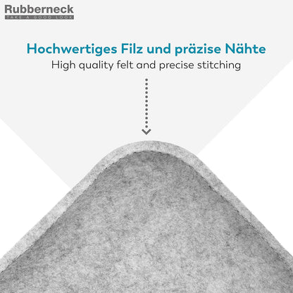 4x Rubberneck Filz Sitzkissen Stuhlkissen Filzkissen Kissen eckig hellgrau