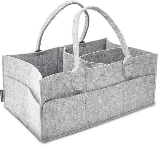 RUBBERNECK Premium Filz Wickeltasche L dunkelgrau Tasche Baby Uni Organizer