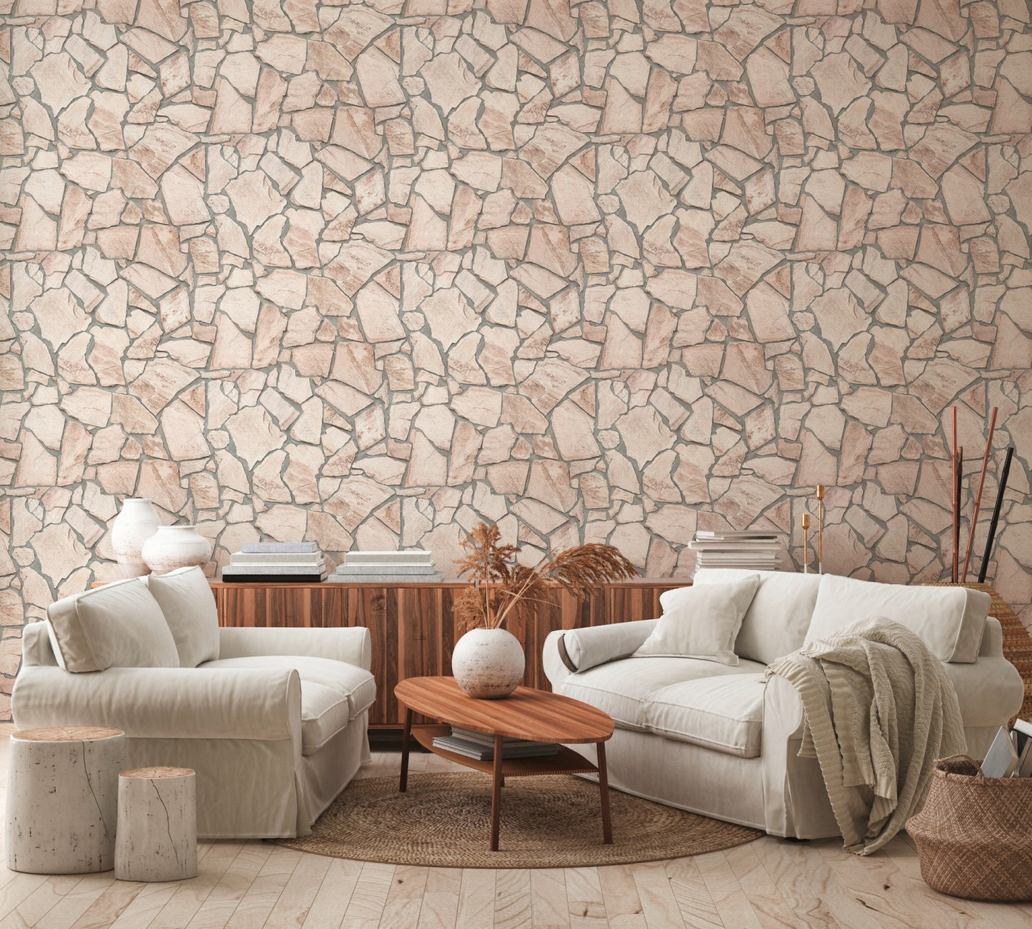 Steintapete Beige Vliestapete 927323 Wandtapete A.S. Création Tapete