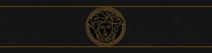 Versace Home Barock Bordüre Schwarz Gold 935224 Borte Luxus Designer Tapete