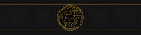 Versace Home Barock Bordüre Schwarz Gold 935224 Borte Luxus Designer Tapete