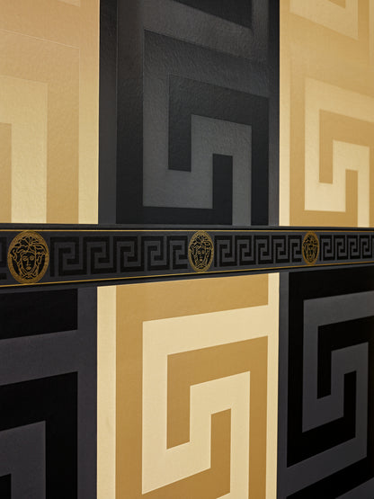 Versace Home Unitapete Schwarz 935234 Luxus Vlies Designertapete Tapete Design