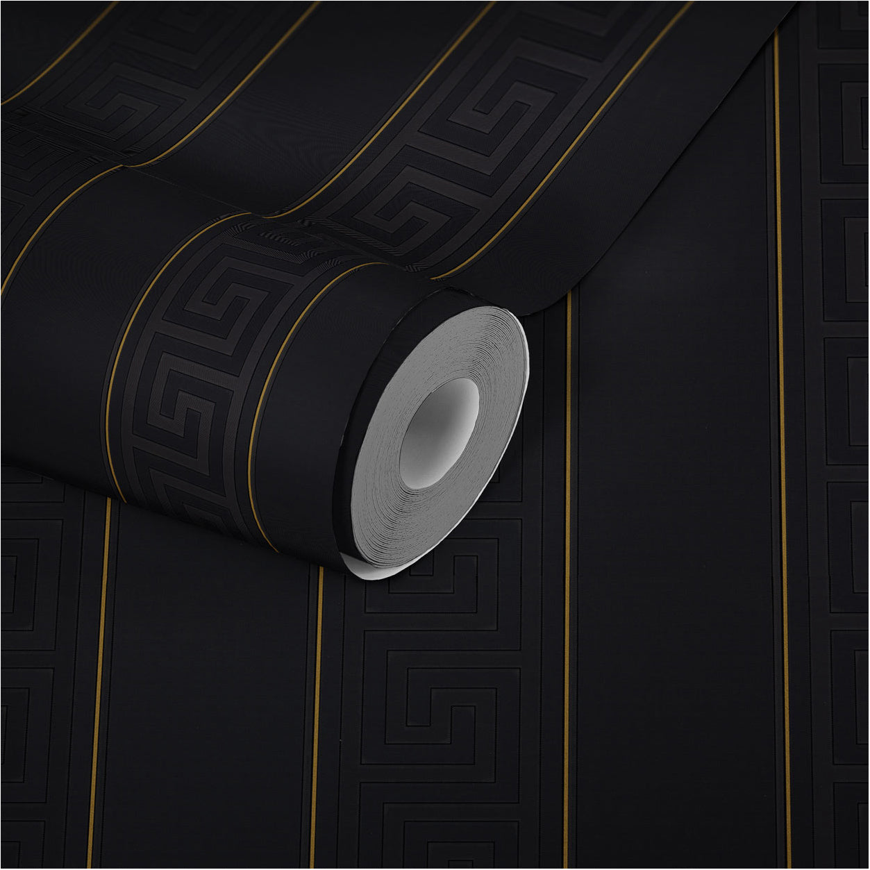 Versace Home Streifen Tapete Schwarz 935244 Luxus Vlies Designertapete Design