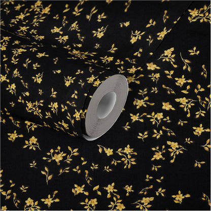Versace Home Blumen Tapete Schwarz 935854 Luxus Vlies Designertapete Design
