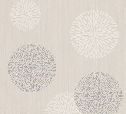 A.S. Création Punkttapete / Kreistapete Beige Vliestapete 937912 Wandtapete