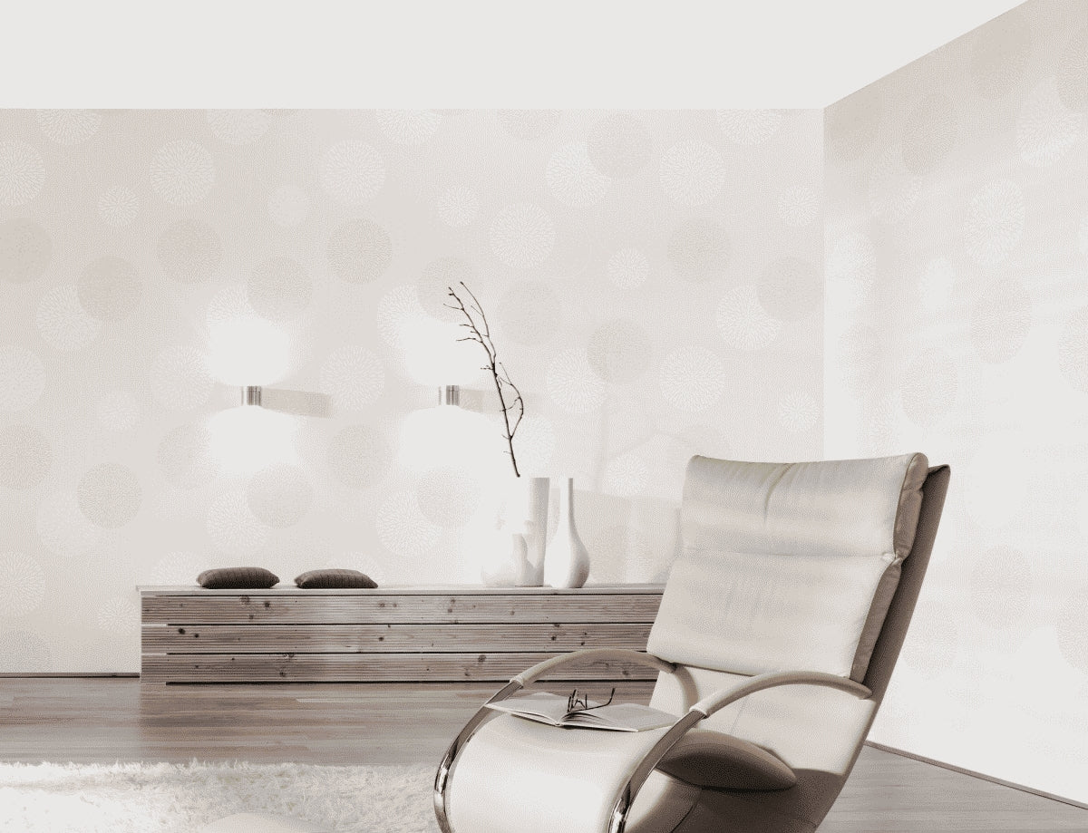 A.S. Création Punktetapete Kreistapete Creme 937922 Tapete Simply White Wand