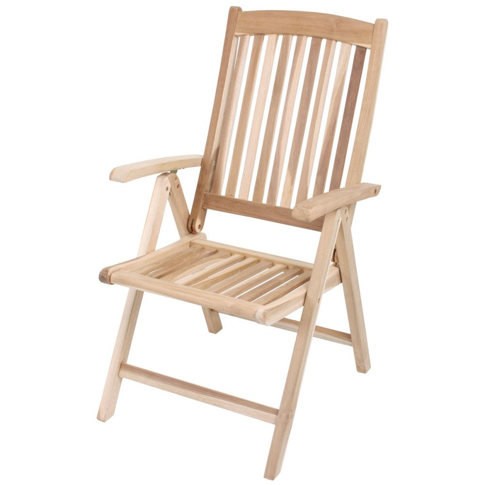 Garden Pleasure Teak Hochlehner Java Holz Garten Stuhl Sessel Möbel klappbar